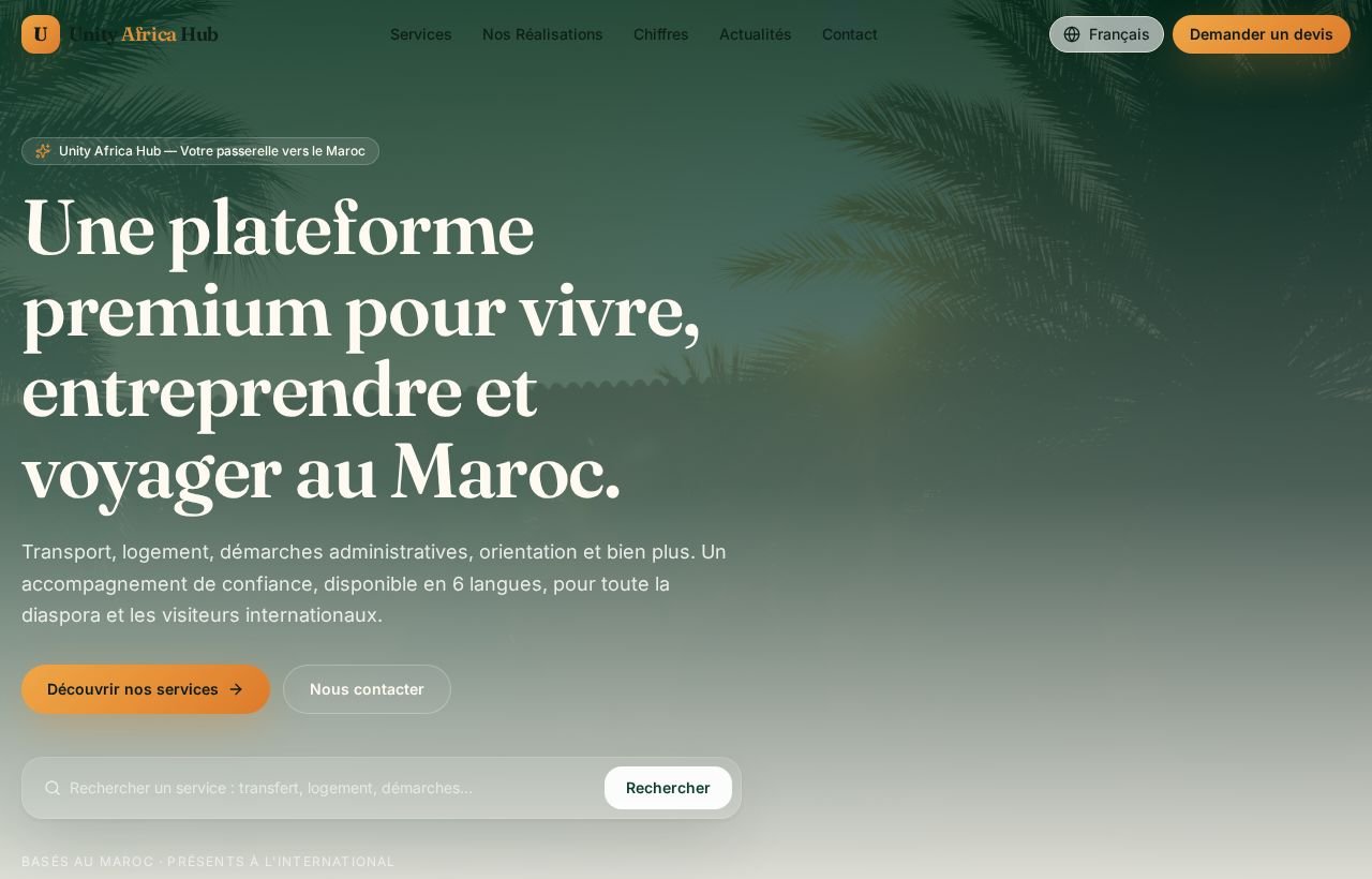 Accueil du site Africa Hub Evolve