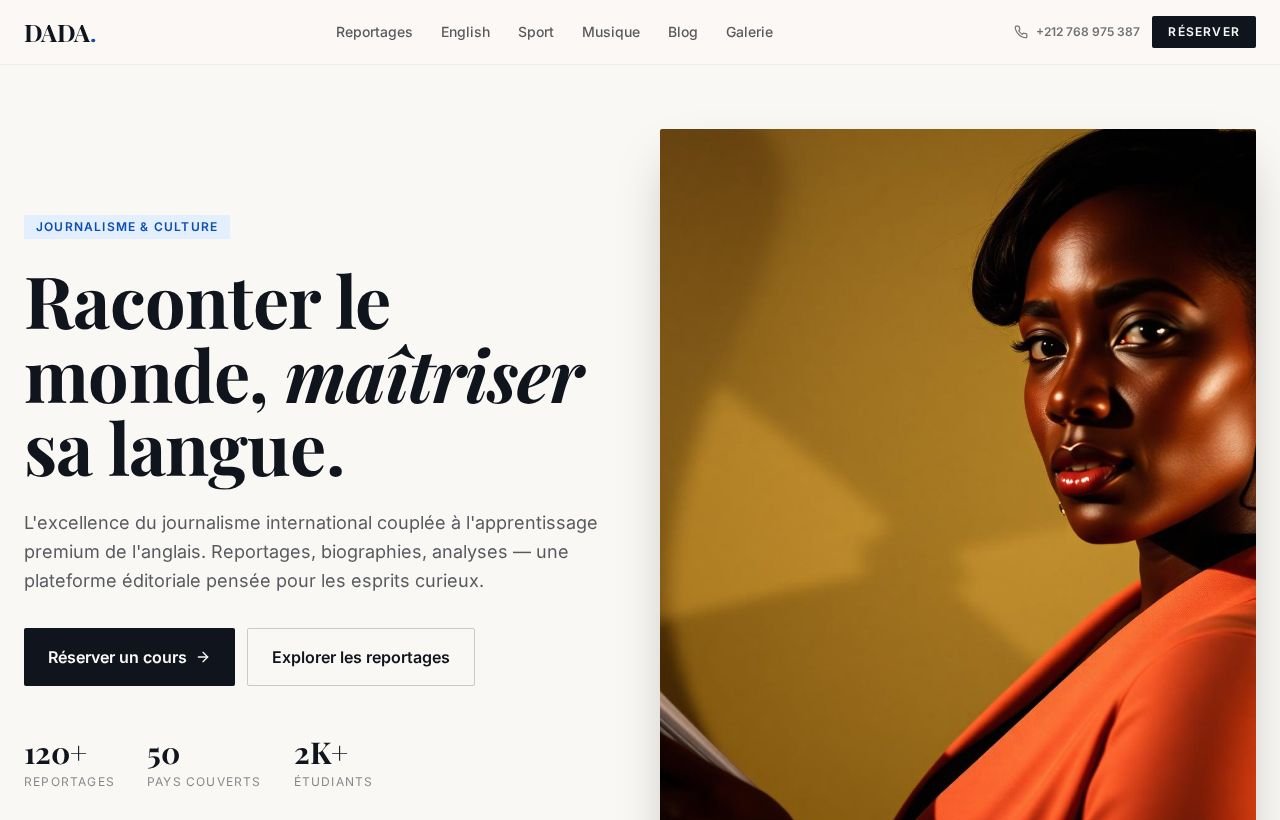 Accueil du site Dada Global Connect